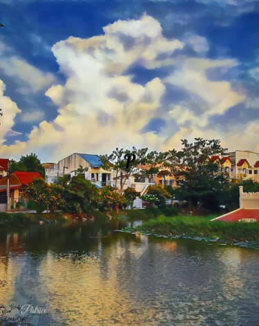Fotografia intitolato "" Waterside Reflect…" da Patrick John Bennett (Patrice), Opera d'arte originale, Fotografia digitale