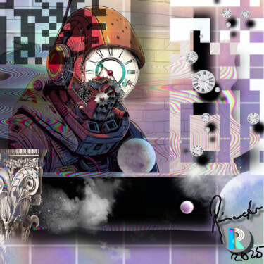 Digitale Kunst getiteld "Zeitreisender" door Ronny Reinecke, Origineel Kunstwerk, Digitale collage