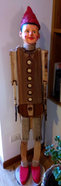 Sculptuur getiteld ""Metamorfosi di Pin…" door Angelo Mazzoleni, Origineel Kunstwerk, Hout