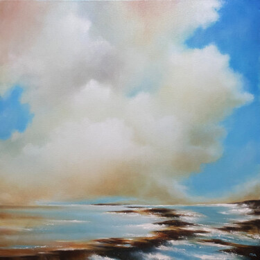 Pintura intitulada "Drifting Horizons" por Mullo, Obras de arte originais, Óleo Montado em Armação em madeira