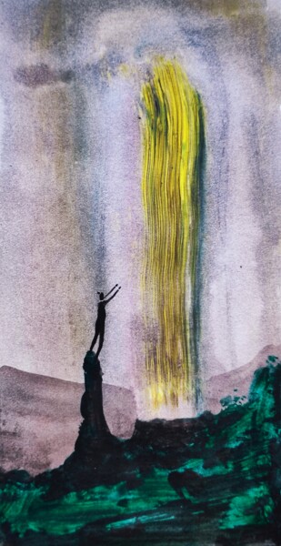 Ζωγραφική με τίτλο "More bored tourists…" από Milto Sideris, Αυθεντικά έργα τέχνης, Ακρυλικό