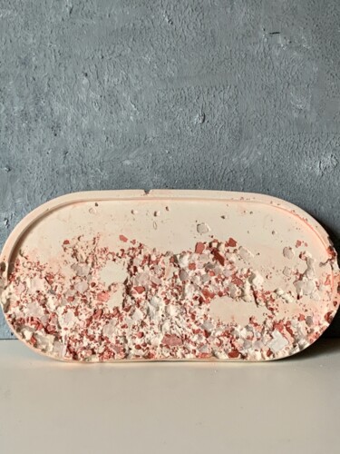 Scultura intitolato "Pink Crystal Brick" da Alina Kovina, Opera d'arte originale, Gesso