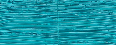 3D Textured Turquoise Close-Up Ocean Diptych Wall Decor Peinture intitulée "3D Textured Turquoi…" par Daria Tokarenko, Œuvre d'art originale, Acrylique