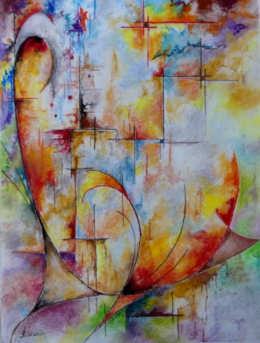 "Rocking - chair" başlıklı Tablo Jean Jourdan tarafından, Orijinal sanat, Pastel