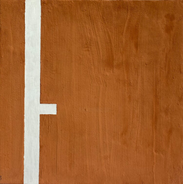 Peinture intitulée "Terre Battue" par Philippe Moncorgé, Œuvre d'art originale, Sable Monté sur Châssis en bois