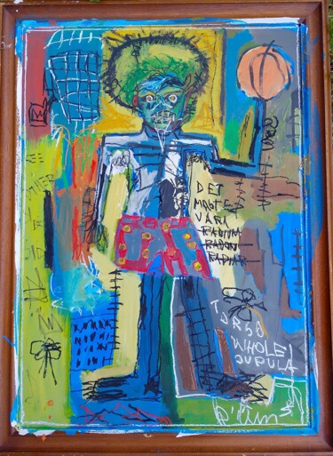 「I don't care」というタイトルの絵画 Hector O'Kaninによって, オリジナルのアートワーク, アクリル