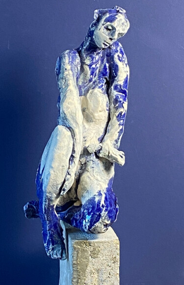Sculpture intitulée "Femme attentionnée" par Jean-Claude Sgro, Œuvre d'art originale, Terre cuite