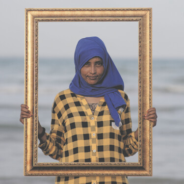 Fotografia intitulada "Jeune fille de la M…" por Aboubakari Traore, Obras de arte originais, Fotografia digital Montado em a…