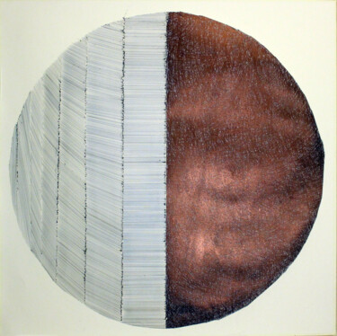 Desenho intitulada "cercle n°1" por Vincent Servoz, Obras de arte originais, Canetac de aerossol Montado em Cartão