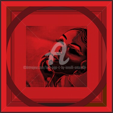 제목이 "FOULARD ARTISTICI I…"인 섬유 예술 Laila Lago & C. By Iannilli Antonella로, 원작, 디지털 페인팅
