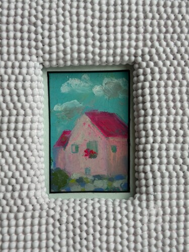 "Pink house" başlıklı Resim Julia Suptel tarafından, Orijinal sanat, Pastel
