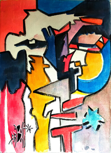 Schilderij getiteld "psychiatrist" door Nissi* Arts115 ©, Origineel Kunstwerk, Acryl