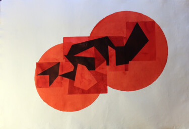 Desenho intitulada "rouge n°1" por Vincent Servoz, Obras de arte originais, Canetac de aerossol