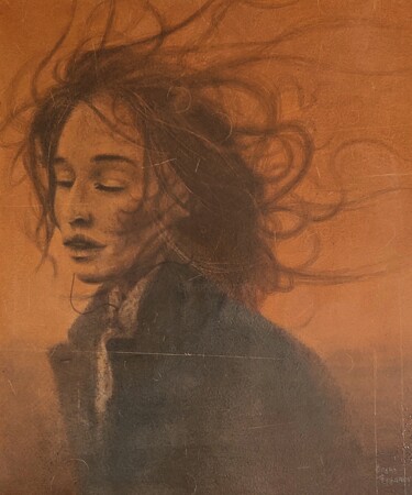 제목이 "Warm wind"인 미술작품 Sasha Tsyganov로, 원작, 기름 나무 들것 프레임에 장착됨