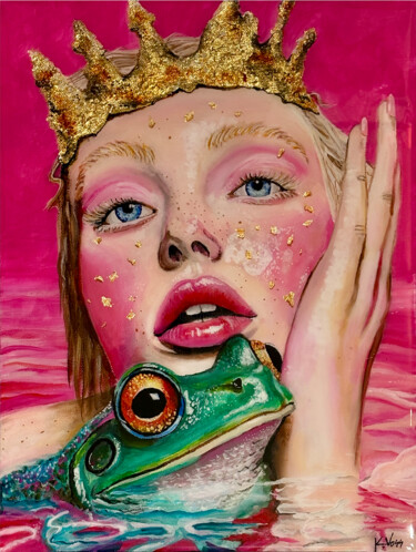 绘画 标题为“I'd Rather Have A T…” 由Kristin Voss, 原创艺术品, 丙烯 安装在木质担架架上