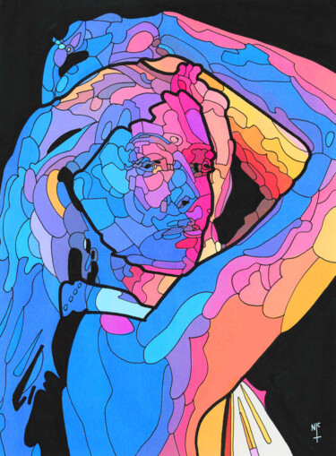 Drawing titled "PRIVATE DANCER" by Nicholas Price, Original Artwork, Ink