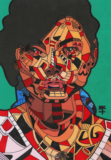 "KOREAN A.I. ROBOT" başlıklı Resim Nicholas Price tarafından, Orijinal sanat, Mürekkep
