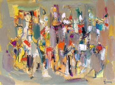 Within Chaos Pittura intitolato "Within Chaos" da Vlas Ayvazyan, Opera d'arte originale, Olio Montato su Telaio per barella in legno