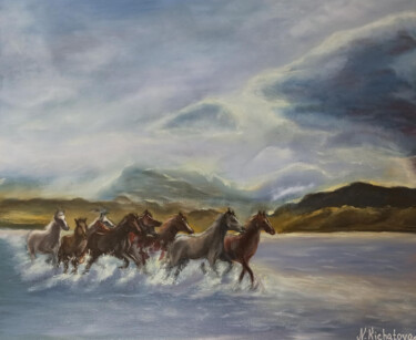 제목이 "Freedom Run – Oil H…"인 미술작품 Natalia Kichatova로, 원작, 기름