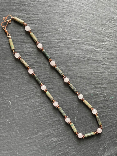 设计 标题为“Collier turquoise a…” 由Sophie Gerin, 原创艺术品, 首饰