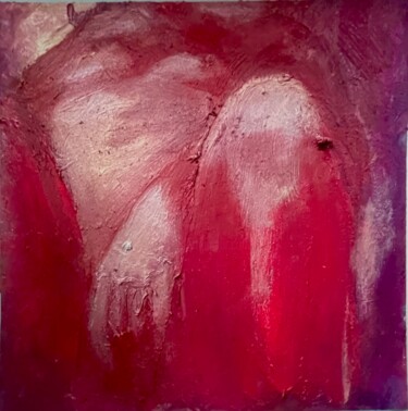 Painting titled "Branlette rouge" by Julia Floch Carbonel, Original Artwork, Oil