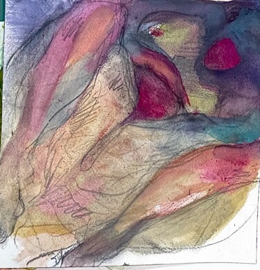 "Cunni violet" başlıklı Baskıresim Julia Floch Carbonel tarafından, Orijinal sanat, Suluboya