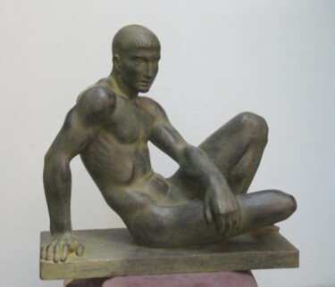 "The Athlete" başlıklı Heykel Irodion Gvelesiani tarafından, Orijinal sanat, Bronz