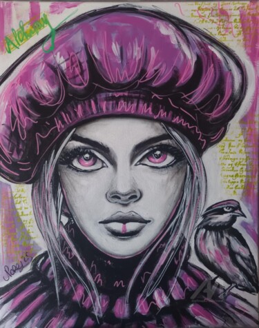 "Doodle 1" başlıklı Tablo Norel tarafından, Orijinal sanat, Akrilik Ahşap Sedye çerçevesi üzerine monte edilmiş