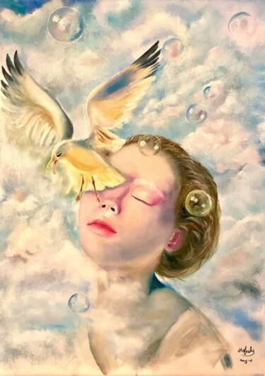 "Untitled" başlıklı Tablo Hofit Gelb tarafından, Orijinal sanat, Petrol