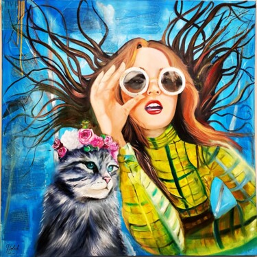 "Untitled" başlıklı Tablo Hofit Gelb tarafından, Orijinal sanat, Petrol