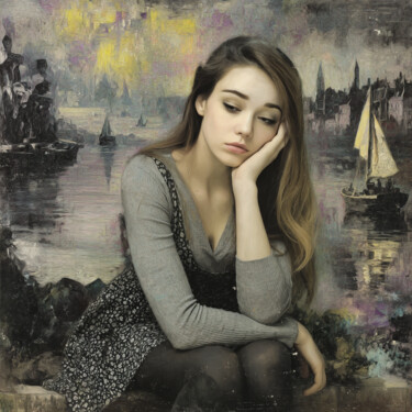 Гавани Меланхолии Digital Arts titled "Гавани Меланхолии" by Aleksandr Krivoruchko, Original Artwork, AI generated image