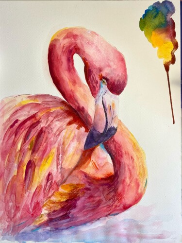 Peinture intitulée "Untitled" par Hofit Gelb, Œuvre d'art originale, Aquarelle