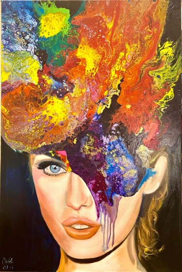 "Untitled" başlıklı Tablo Hofit Gelb tarafından, Orijinal sanat, Petrol