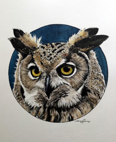 Painting titled "CHOUGENOU" by Michel Cendra-Terrassa, Original Artwork, Watercolor