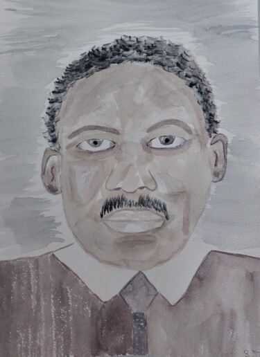 绘画 标题为“Martin Luther King” 由Lourdes M, 原创艺术品, 水彩