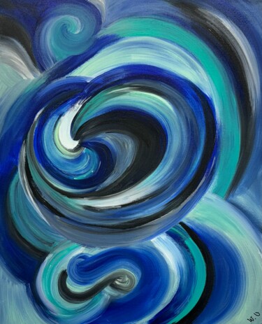 Peinture intitulée "Bleu - Littude" par Wendy Verger, Œuvre d'art originale, Acrylique