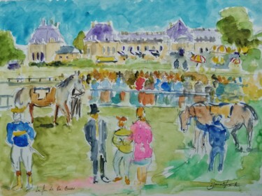 Peinture intitulée "La fin de course" par Franck Jamart, Œuvre d'art originale, Aquarelle
