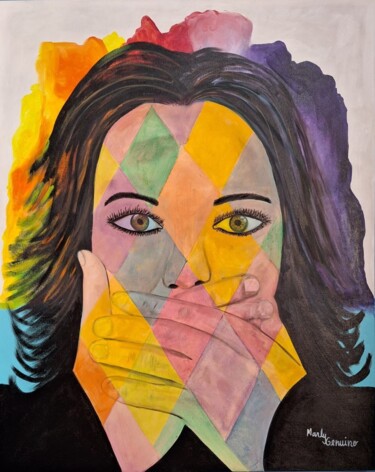 Pintura intitulada "Quadro Grande 80x10…" por Marly Genuino, Obras de arte originais, Óleo Montado em Painel de madeira