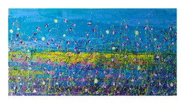 Painting titled "Dunes d'été" by Myriam Carbonnier, Original Artwork, Acrylic