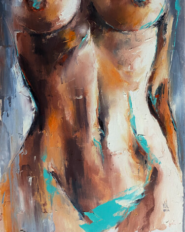 Nude beauty Pittura intitolato "Nude beauty" da Volodymyr Nezdiimynoha, Opera d'arte originale, Olio Montato su Telaio per barella in le…