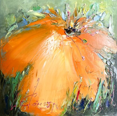 oil painting on canvas. “Yellow” Pittura intitolato "oil painting on can…" da Igor Evsin (Ihor Yevsin), Opera d'arte originale, Olio Montato su Telaio per ba…