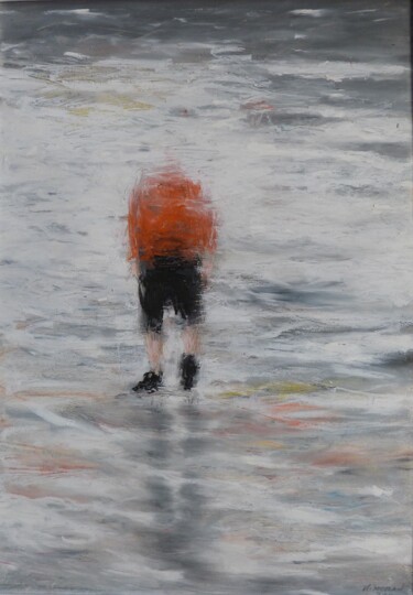 Painting titled "Reflection 4" by Wilfrid Moizan, Original Artwork, Pastel
