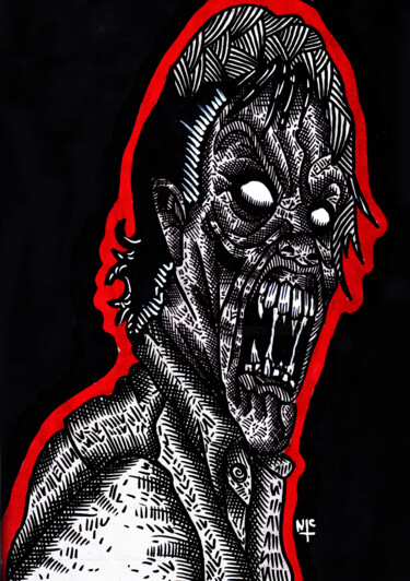 EVIL DEAD 2 FAN ART Disegno intitolato "EVIL DEAD 2 FAN ART" da Nicholas Price, Opera d'arte originale, Inchiostro