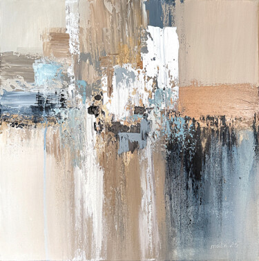 Golden Intersection Pittura intitolato "Golden Intersection" da Tatiana Malinovscaia, Opera d'arte originale, Acrilico Montato su Telaio per bar…