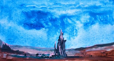 Schilderij getiteld "Coal castle" door Milto Sideris, Origineel Kunstwerk, Acryl
