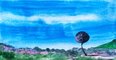 Schilderij getiteld "Peace park" door Milto Sideris, Origineel Kunstwerk, Acryl