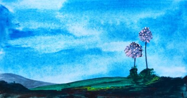 绘画 标题为“Two Cherry blossom…” 由Milto Sideris, 原创艺术品, 丙烯