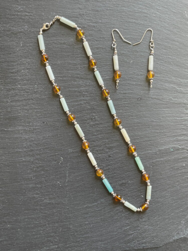 设计 标题为“parure amazonite, a…” 由Sophie Gerin, 原创艺术品, 首饰