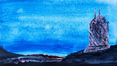 Schilderij getiteld "Fans only castle" door Milto Sideris, Origineel Kunstwerk, Acryl