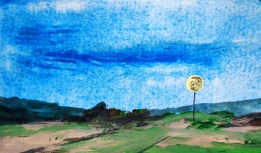 Schilderij getiteld "Lollipop park" door Milto Sideris, Origineel Kunstwerk, Acryl